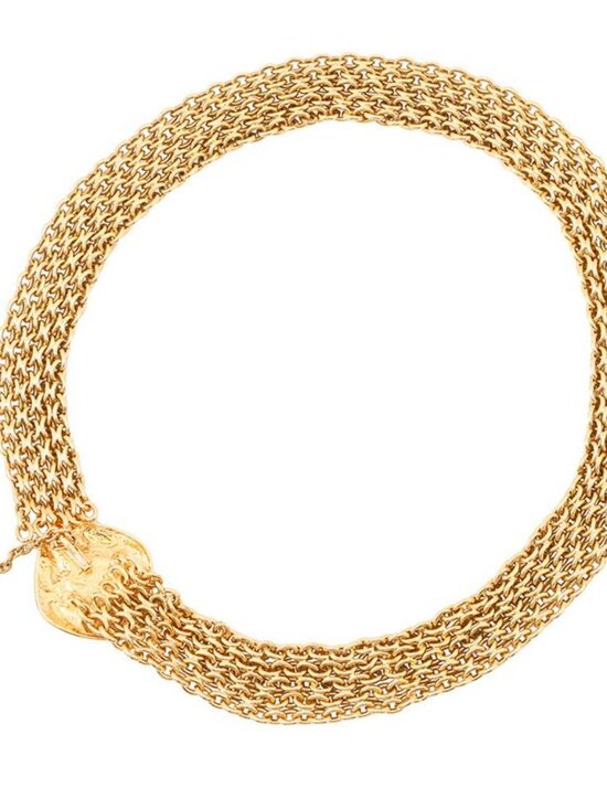 Chanel Chain Belt CC Logo Faux Pearl main image 7